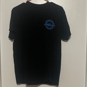 Jeep Black Short-Sleeve Tee with Blue Logo